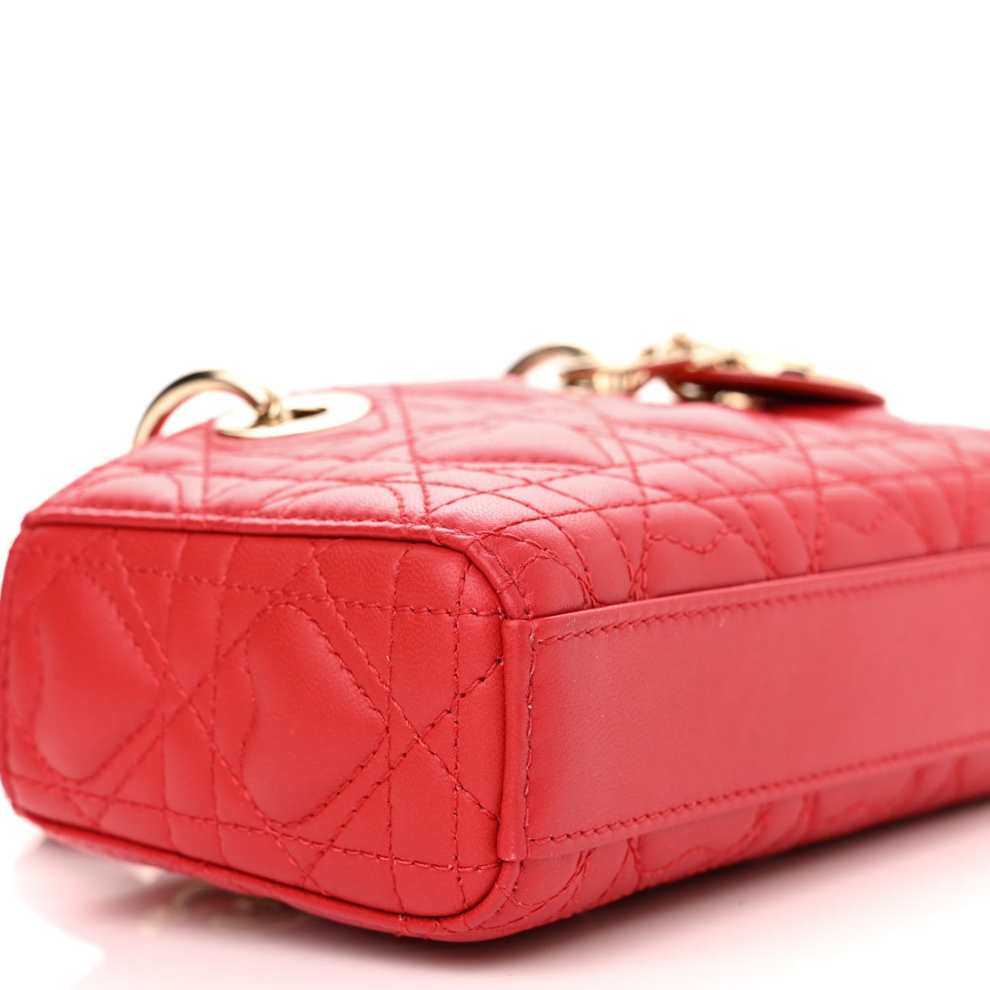 Lambskin Cannage Dioramour Micro Lady D-Joy Red