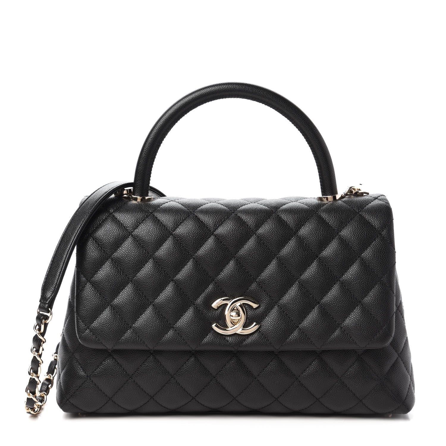 Chanel Caviar Quilted Small Coco Handle Flap Black 1 of 10