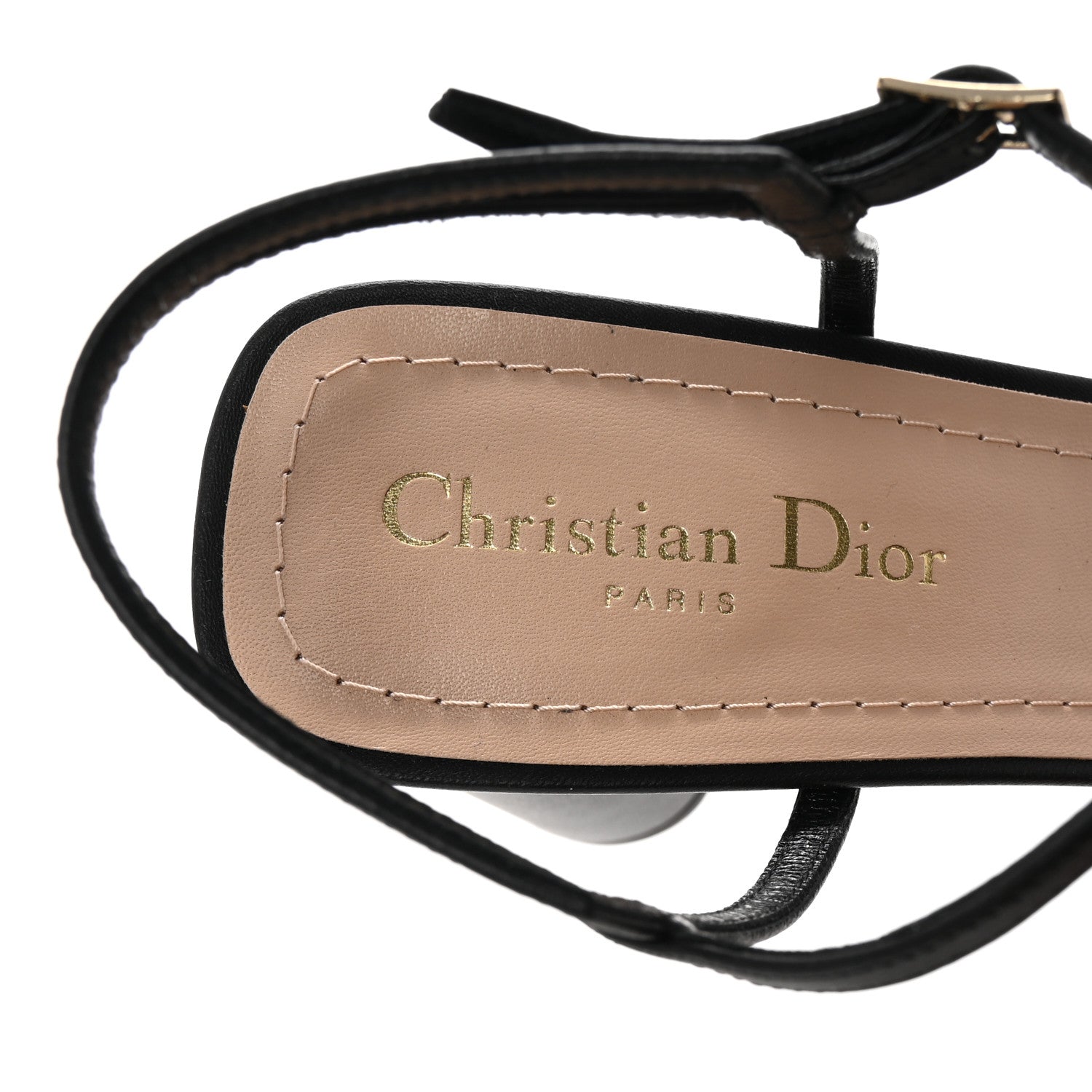 Christian Dior Canvas Embroidered Dway 80mm Sandals 41 Black 8 of 10