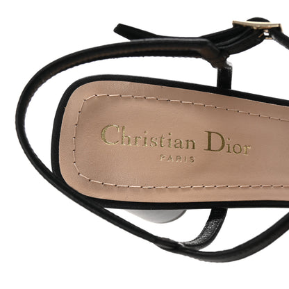 Christian Dior Canvas Embroidered Dway 80mm Sandals 41 Black 8 of 10