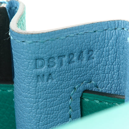 Hermes Evercolor Verso Kelly Retourne 32 Vert Verone Bleu Du Nord 7 of 11