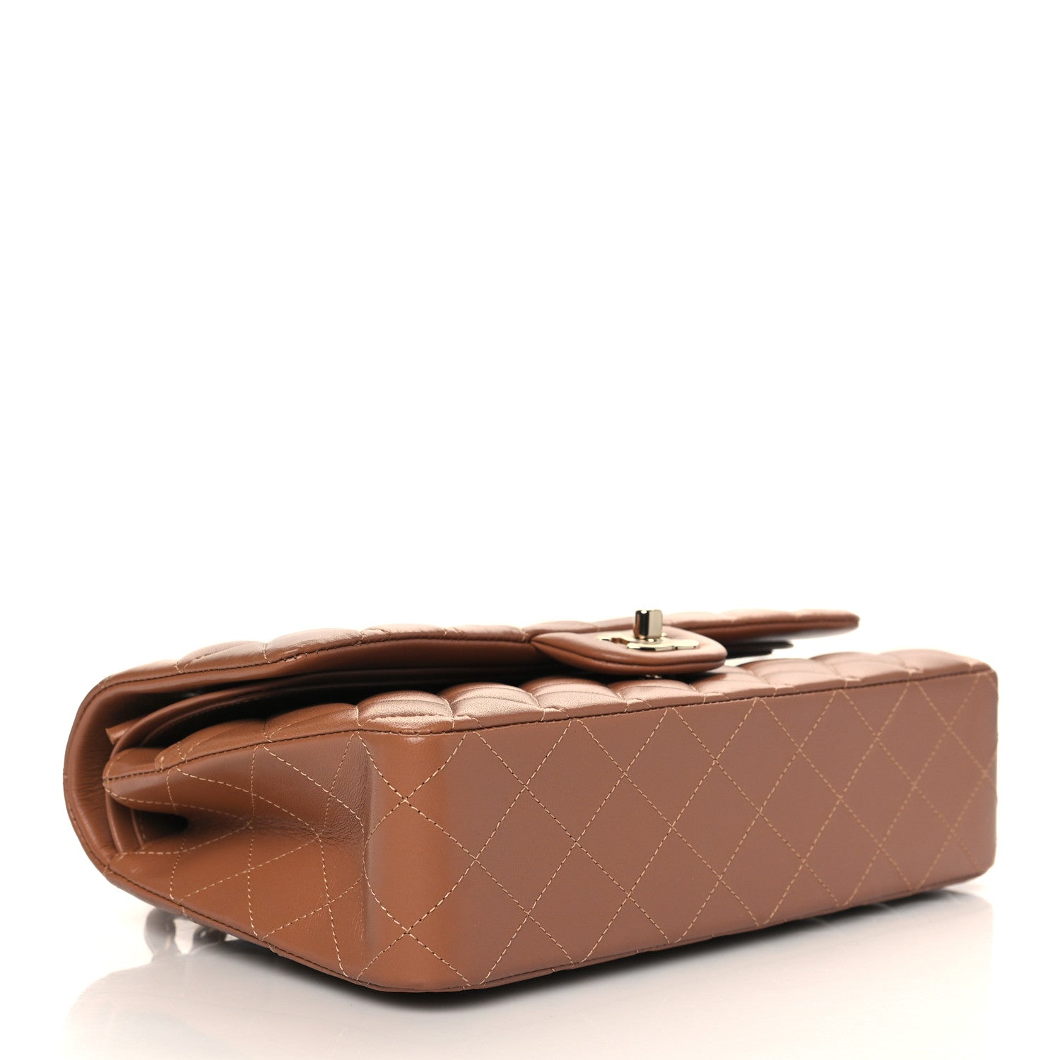 Chanel Lambskin Quilted Medium Double Flap Brown 4 of 10