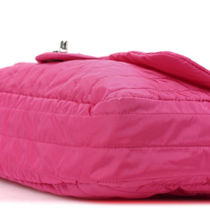 Chanel Nylon Vertical Quilted Jumbo Flap Pink 11 of 11