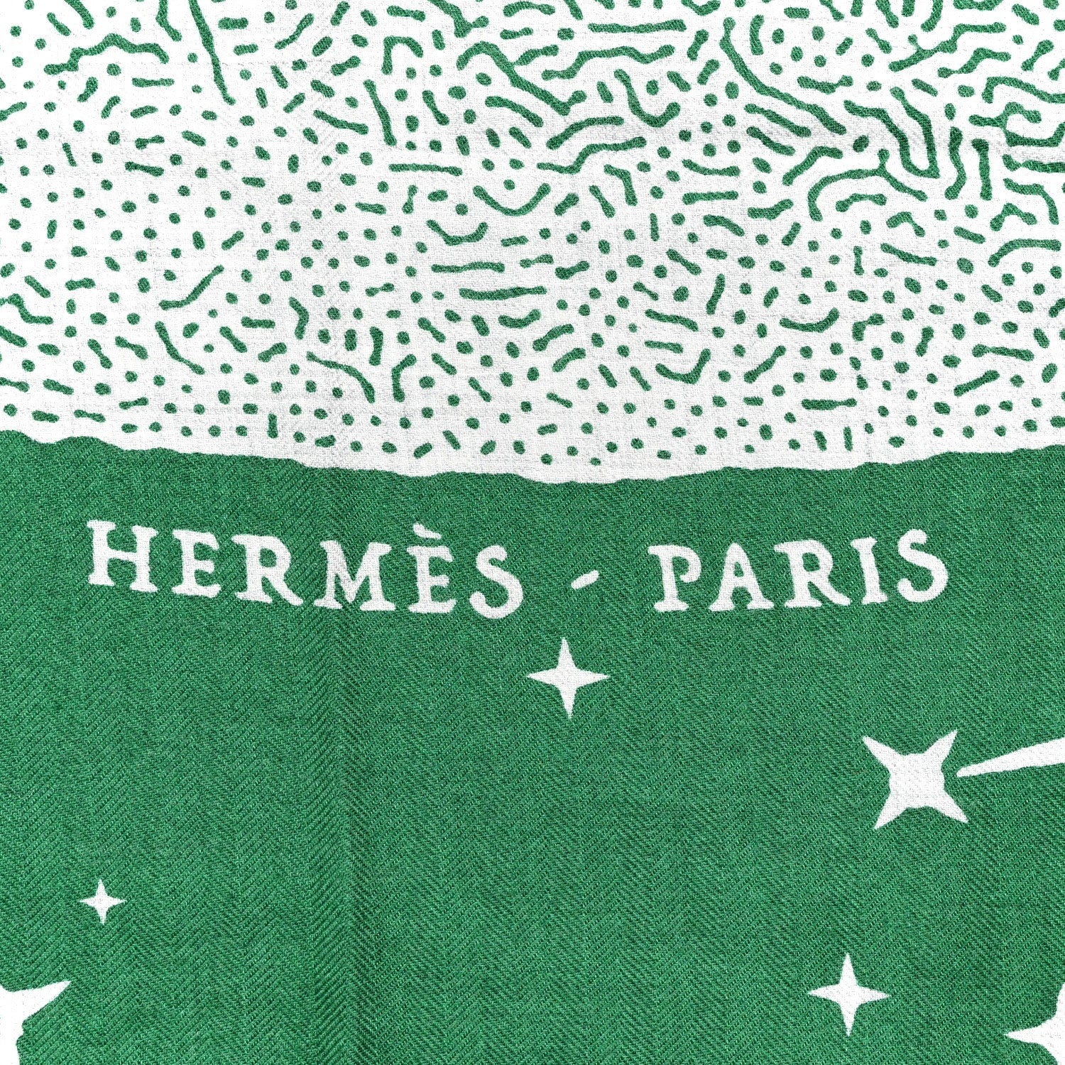 Hermes Silk Cashmere Clair De Lune Shawl 140 Green 2 of 5