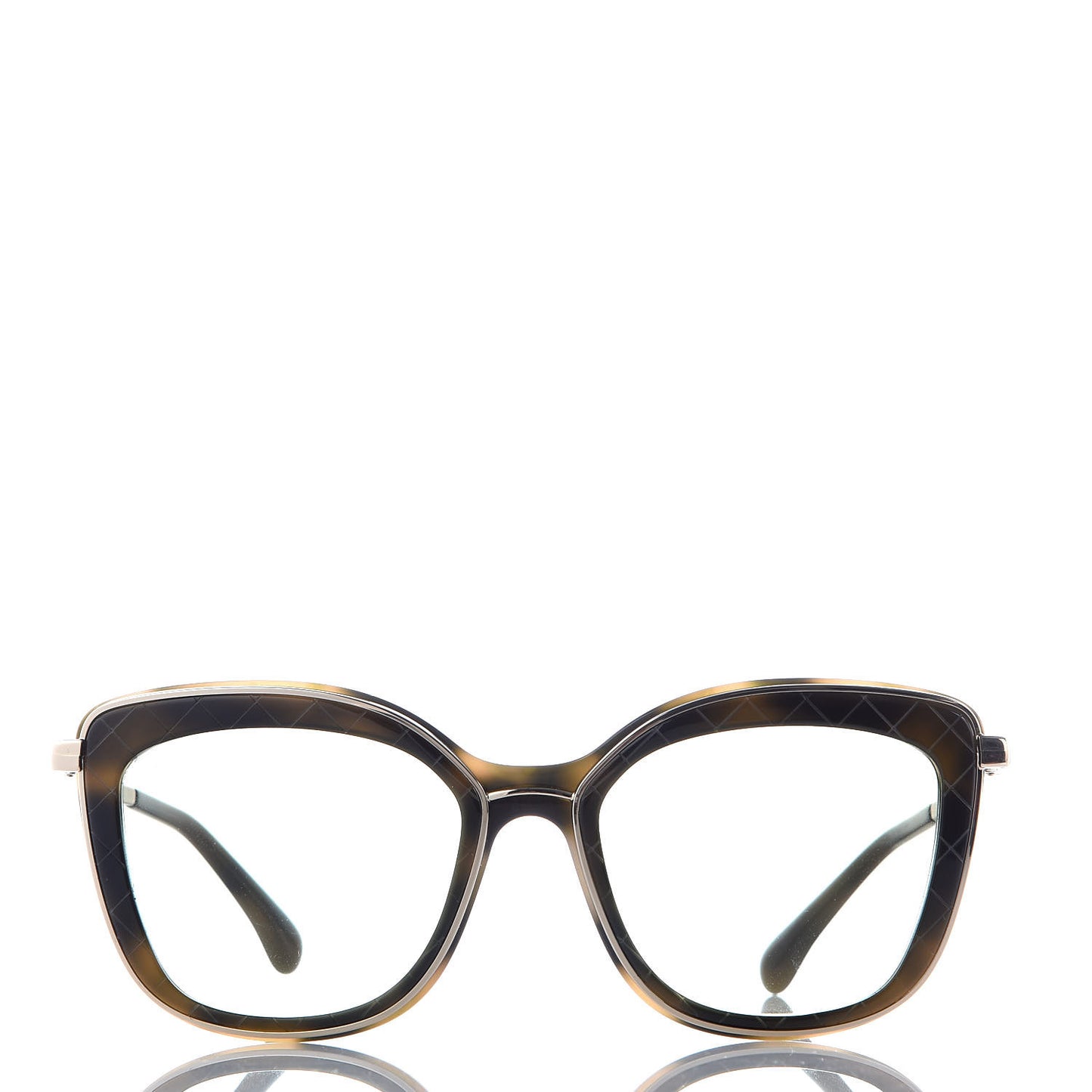 Acetate Quilted Metal Butterfly Sunglasses 4238-A Brown