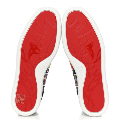 Christian Louboutin Suede Calfskin Mens Louis Orlato Flat Sneakers 42 Multicolor 5 of 10