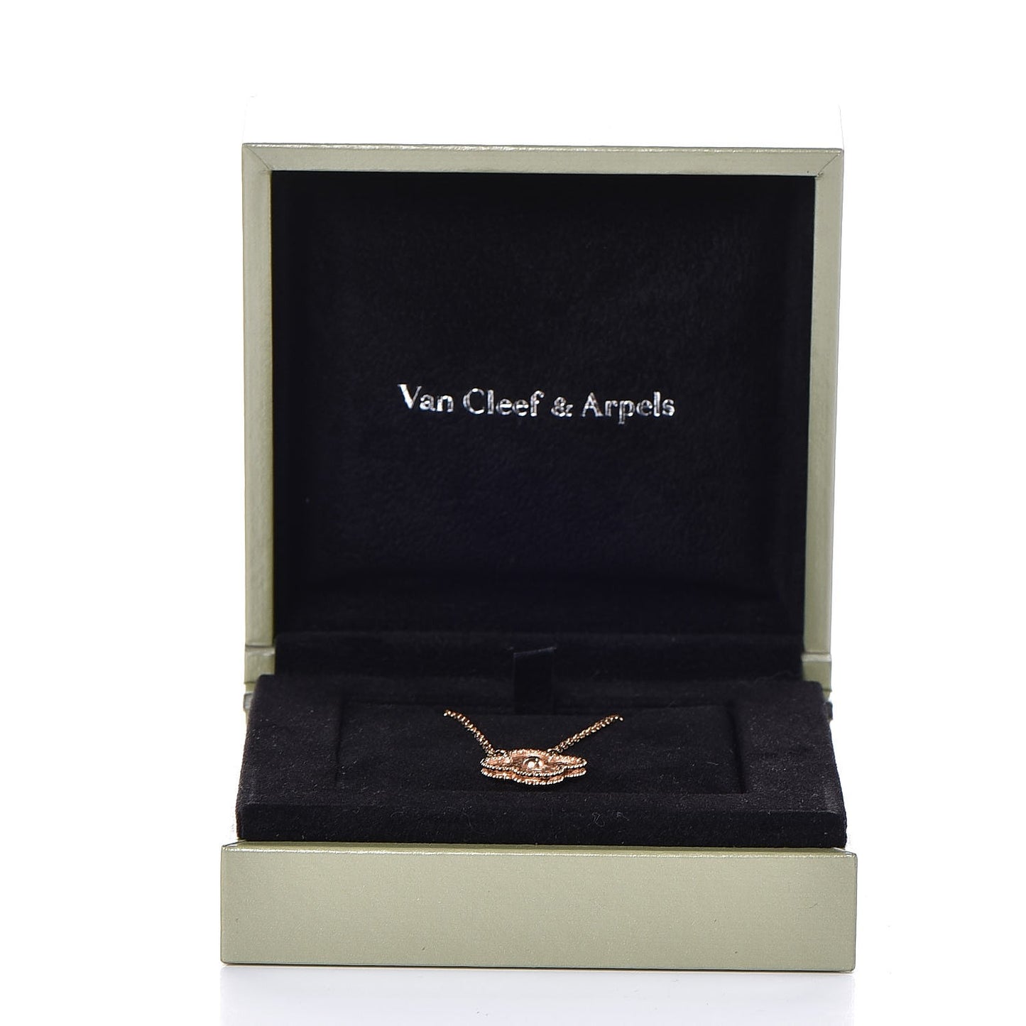 18K Rose Gold Vintage Alhambra Pendant Necklace