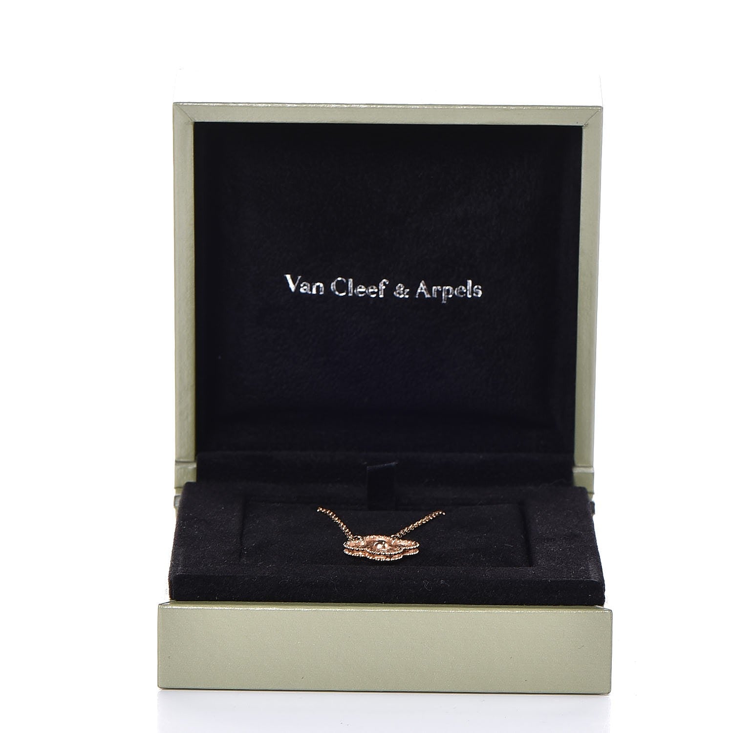 Van Cleef & Arpels 18K Rose Gold Vintage Alhambra Pendant Necklace 5 of 5