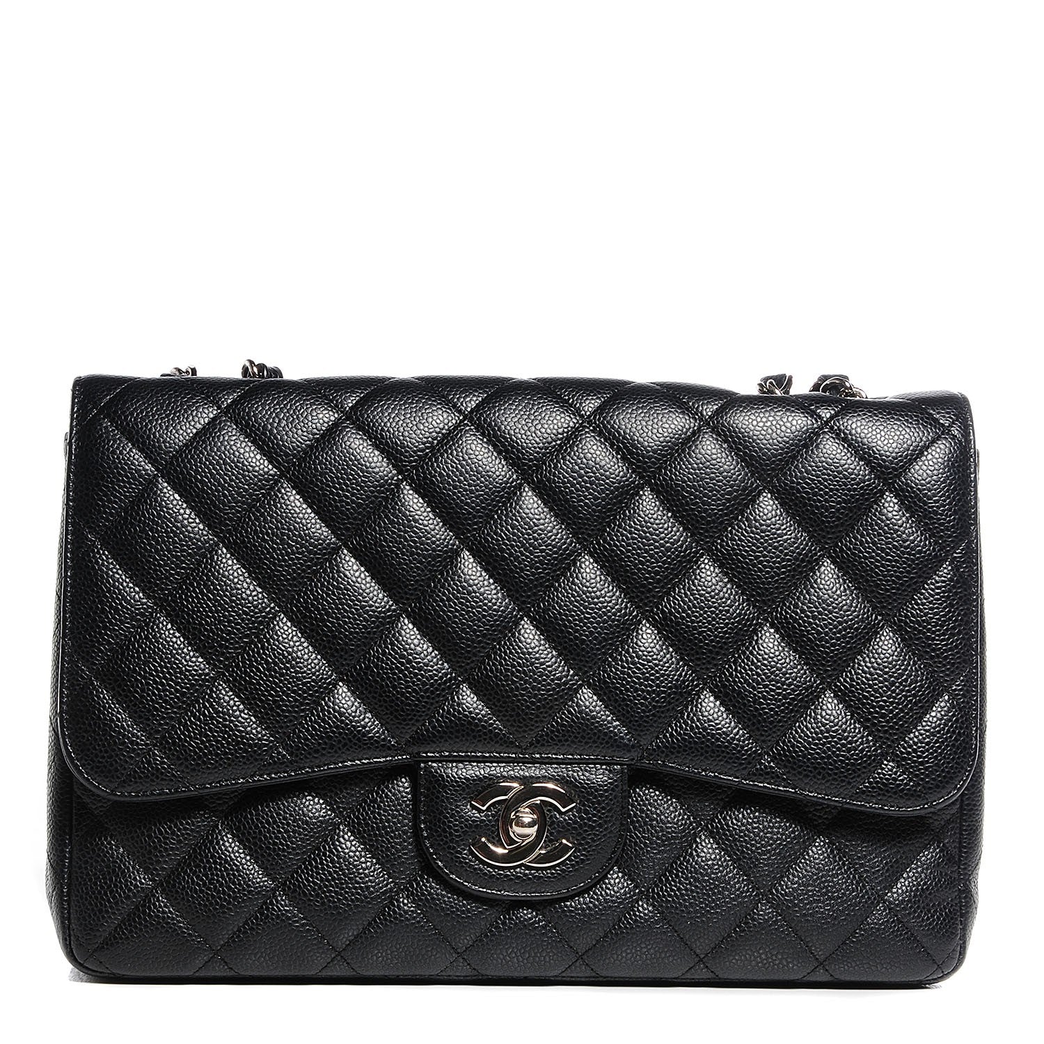 Chanel Caviar Jumbo Single Flap Black 1 of 9