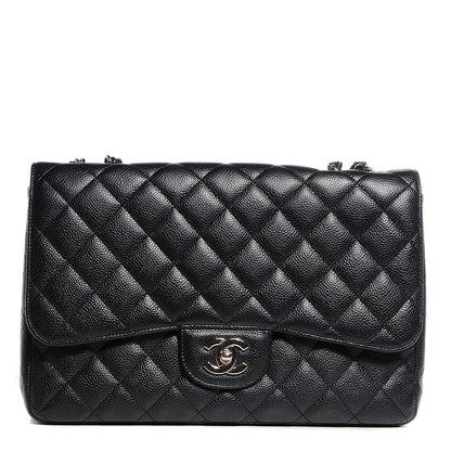 Chanel Caviar Jumbo Single Flap Black 1 of 9