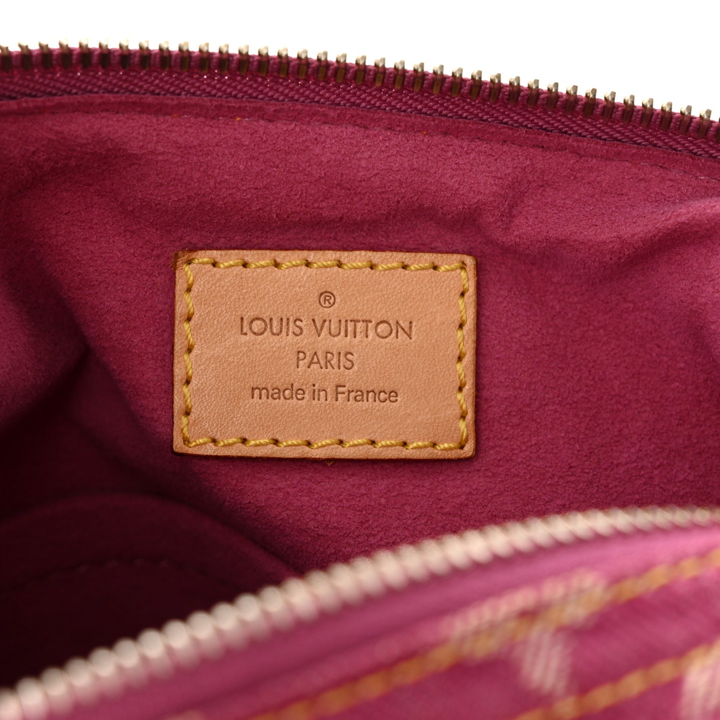 LOUIS VUITTON Denim Baggy PM Fuchsia