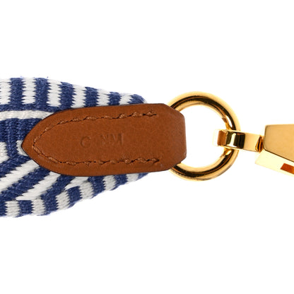 Hermes Toile Swift 25mm Sangle Cavale Shoulder Strap Ecru Bleu Brighton Gold 4 of 5