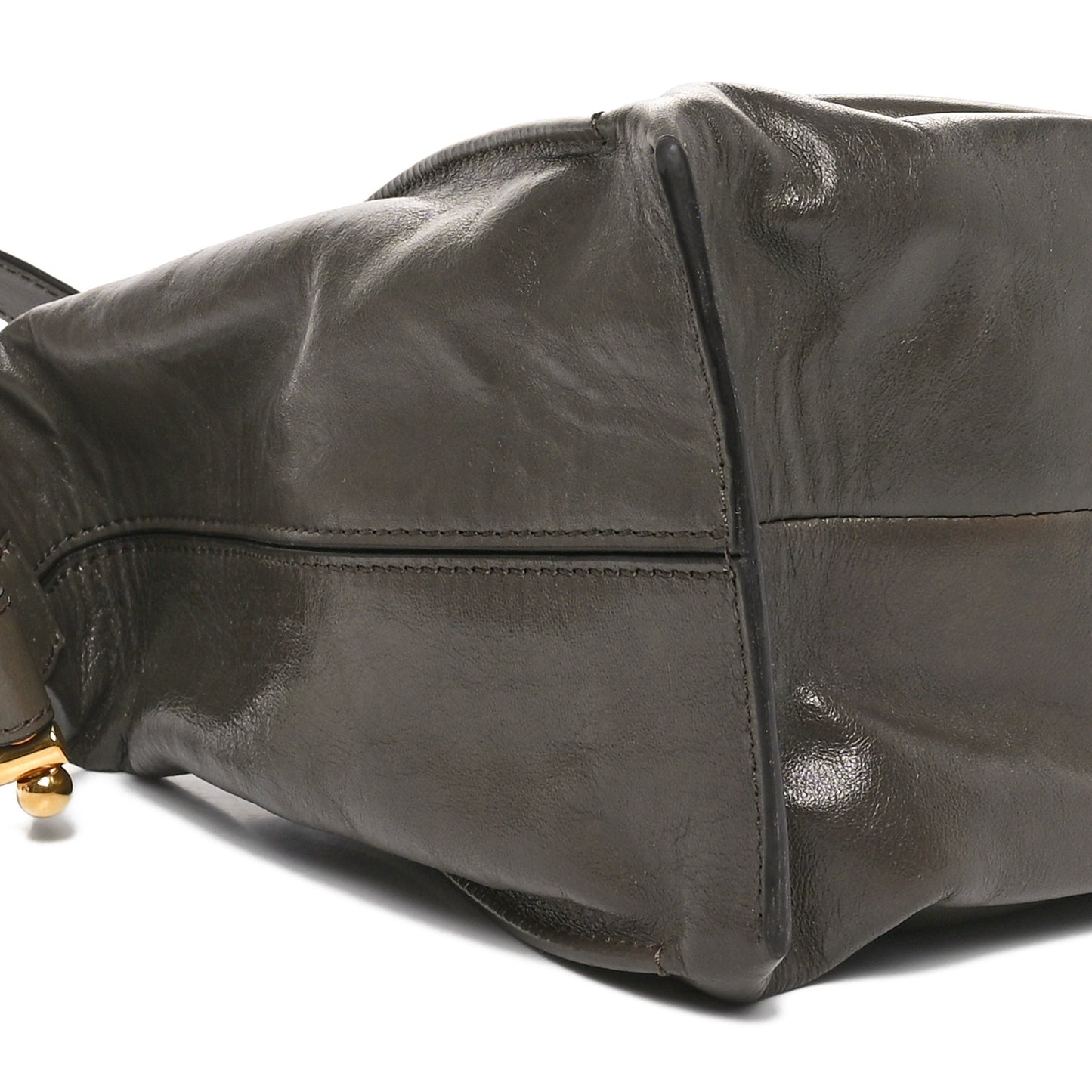 Natural Shiny Calfskin Small Paraty 24 Bag Flannel Grey