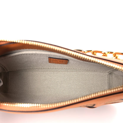 MCM Visetos Nappa Mini Delmy Chain Shoulder Bag Cognac 5 of 9