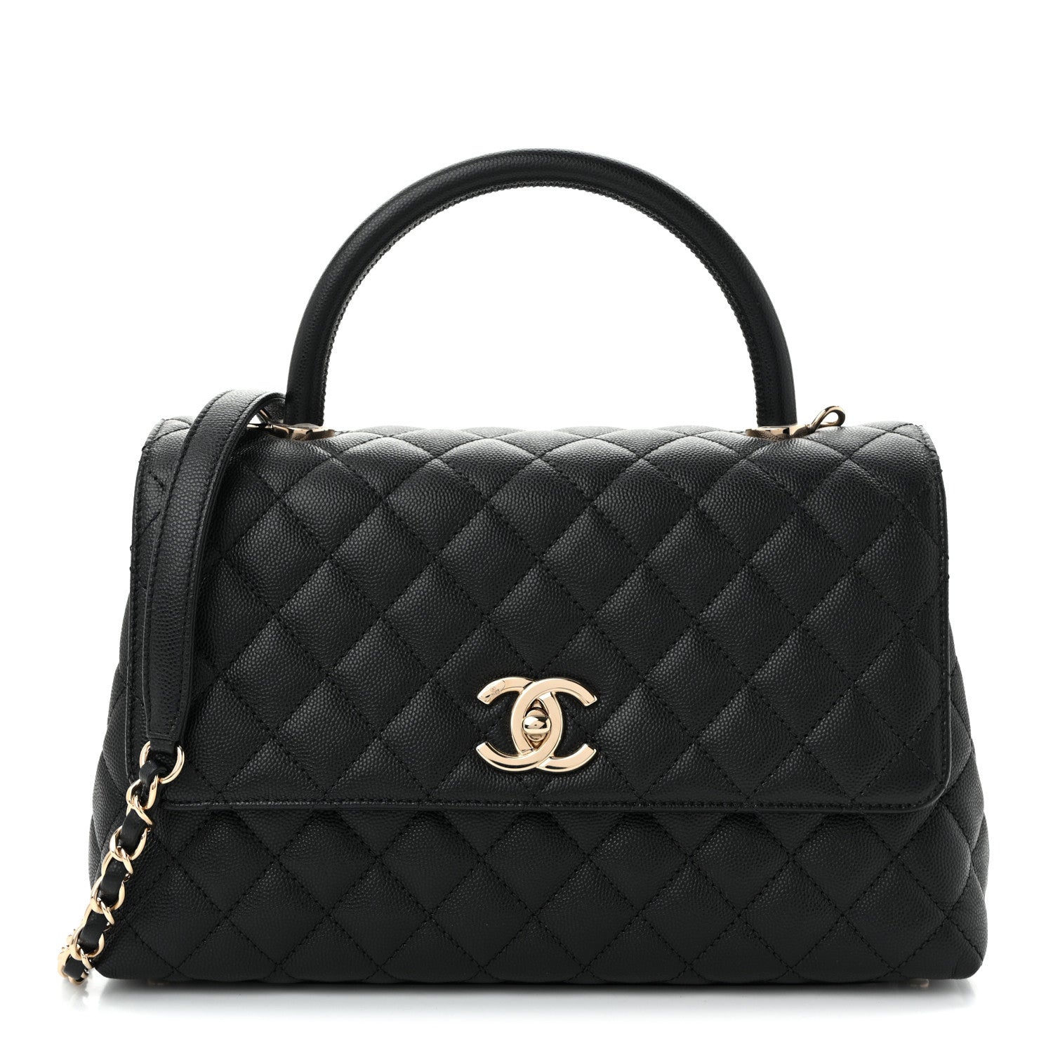 Chanel Caviar Quilted Small Coco Handle Flap Black 1 of 10