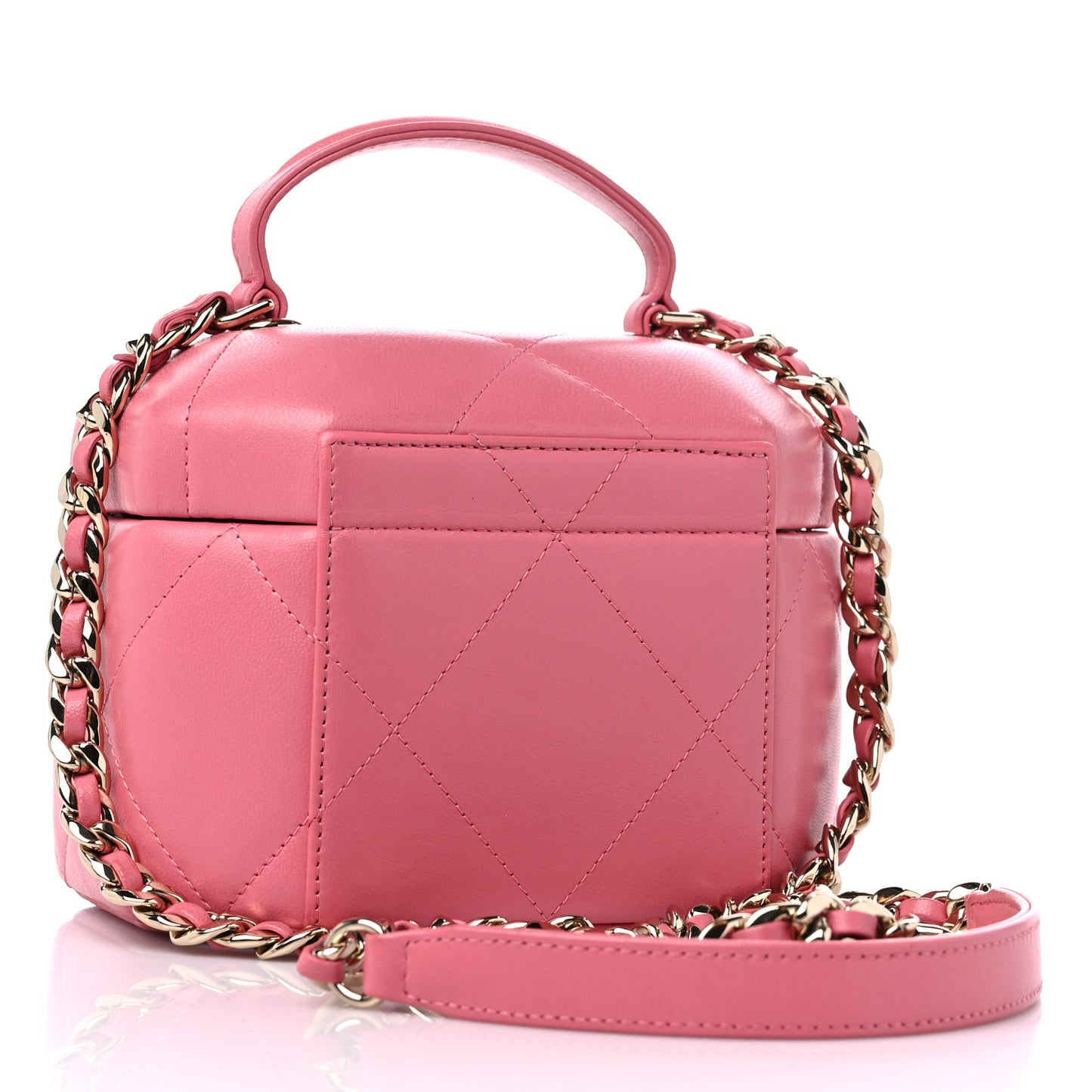 Lambskin Quilted Vendome Case Pink