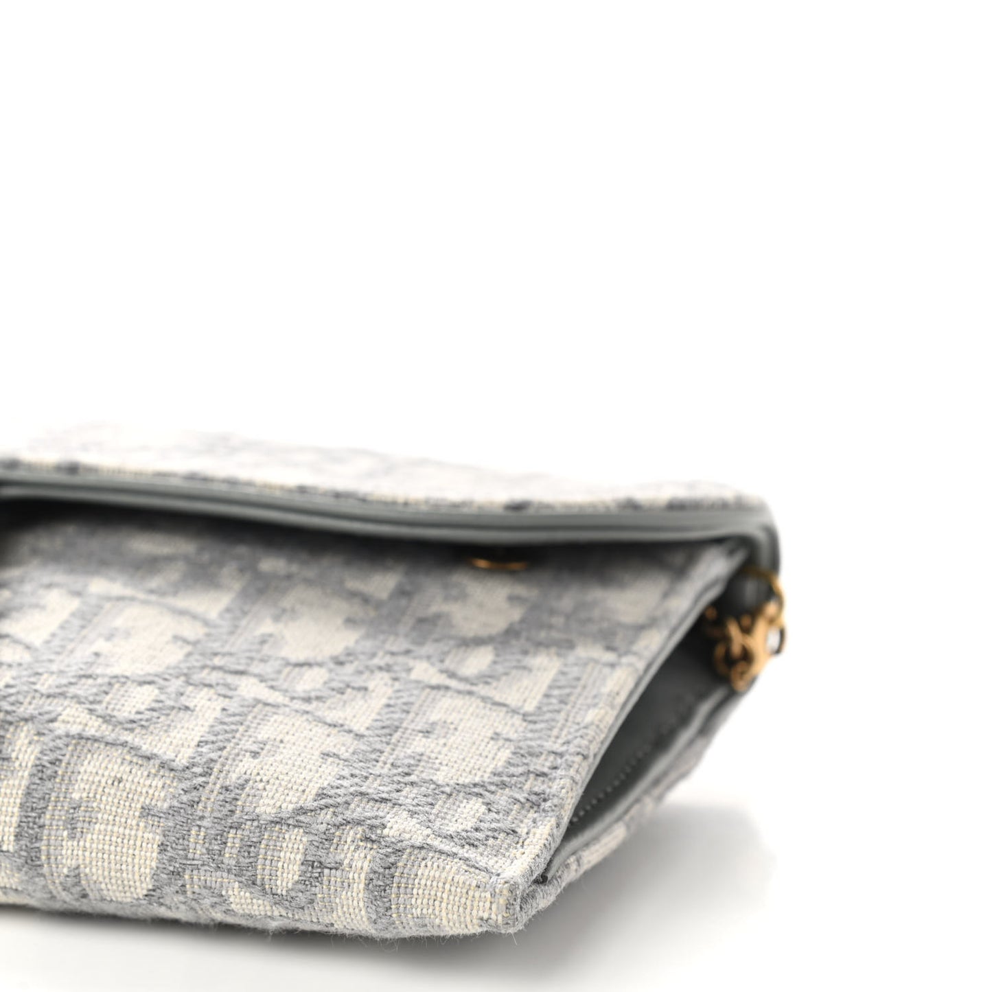 Oblique Saddle Chain Long Wallet Grey