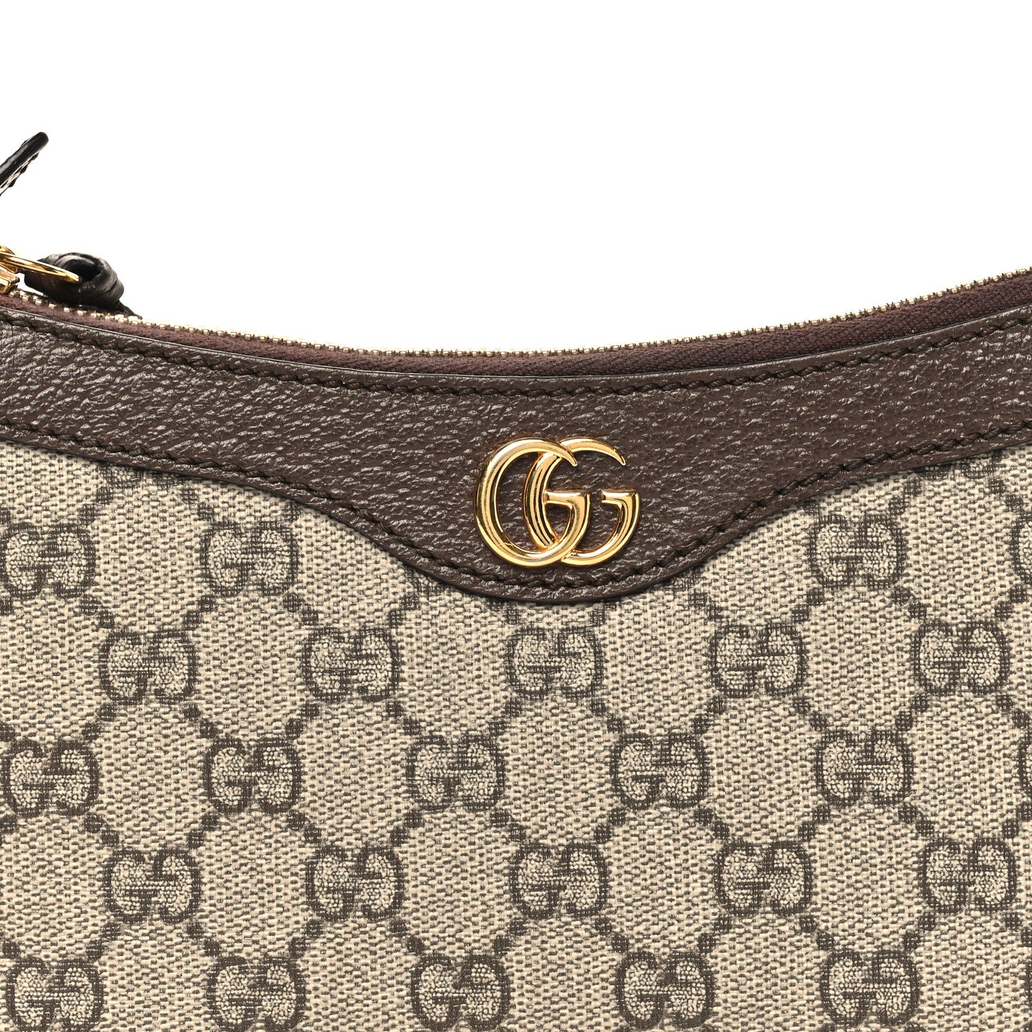 Gucci GG Supreme Monogram Textured Dollar Calfskin Small Ophidia Hobo Beige Ebony New Acero 8 of 11