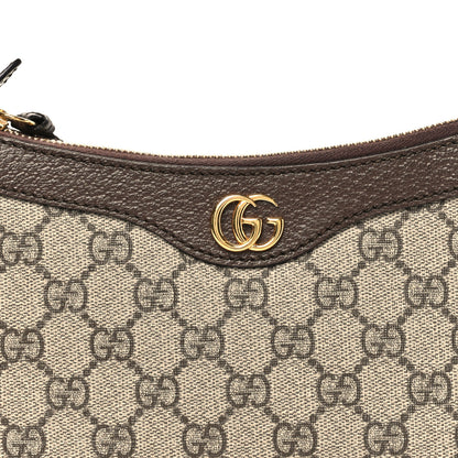 Gucci GG Supreme Monogram Textured Dollar Calfskin Small Ophidia Hobo Beige Ebony New Acero 8 of 11