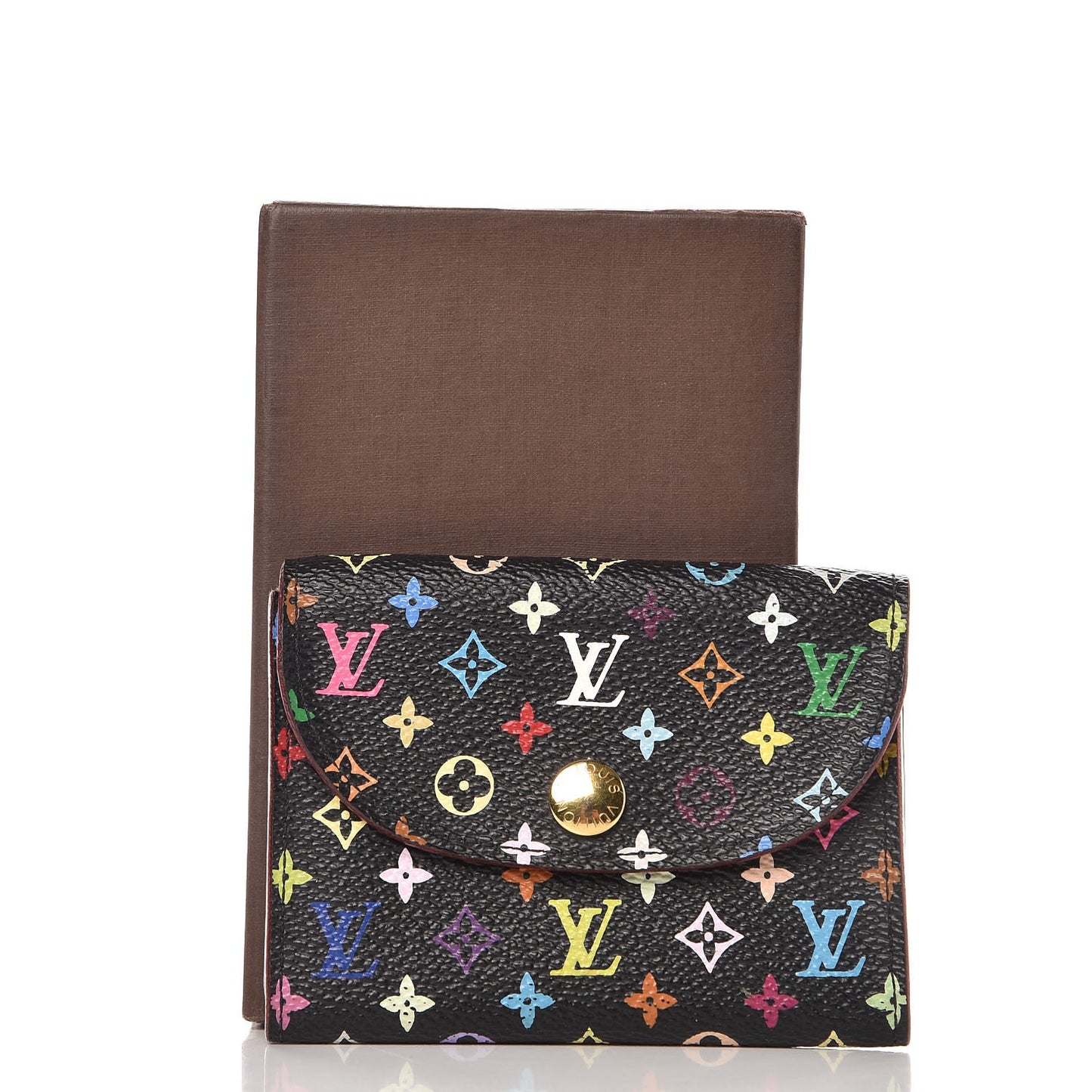 Monogram Multicolor Business Card Holder Black Grenade