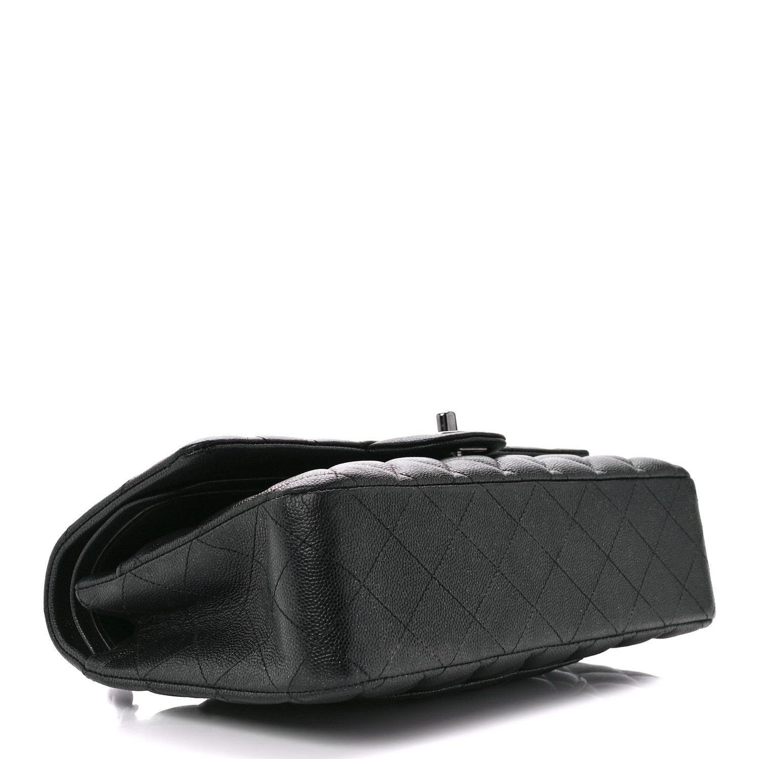 Chanel Iridescent Caviar Quilted Medium Double Flap Black 4 of 13