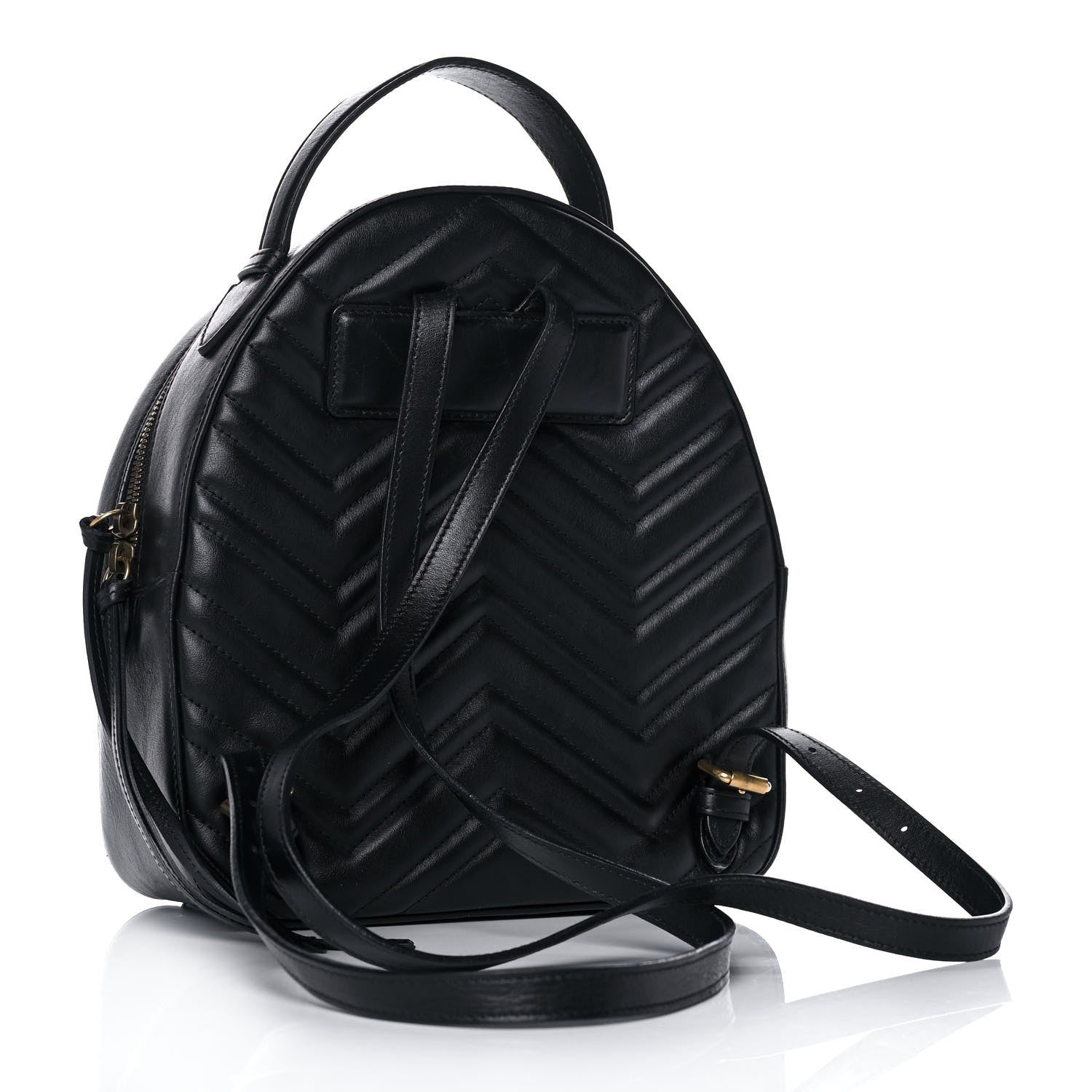 Gucci Calfskin Matelasse GG Marmont Backpack Black 3 of 19