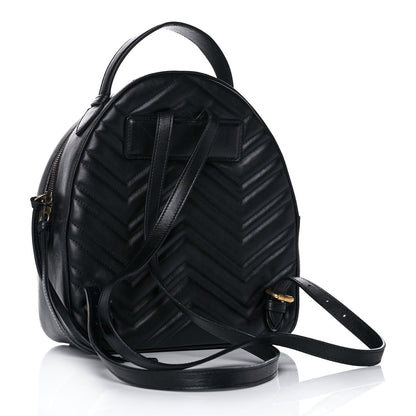 Gucci Calfskin Matelasse GG Marmont Backpack Black 3 of 19