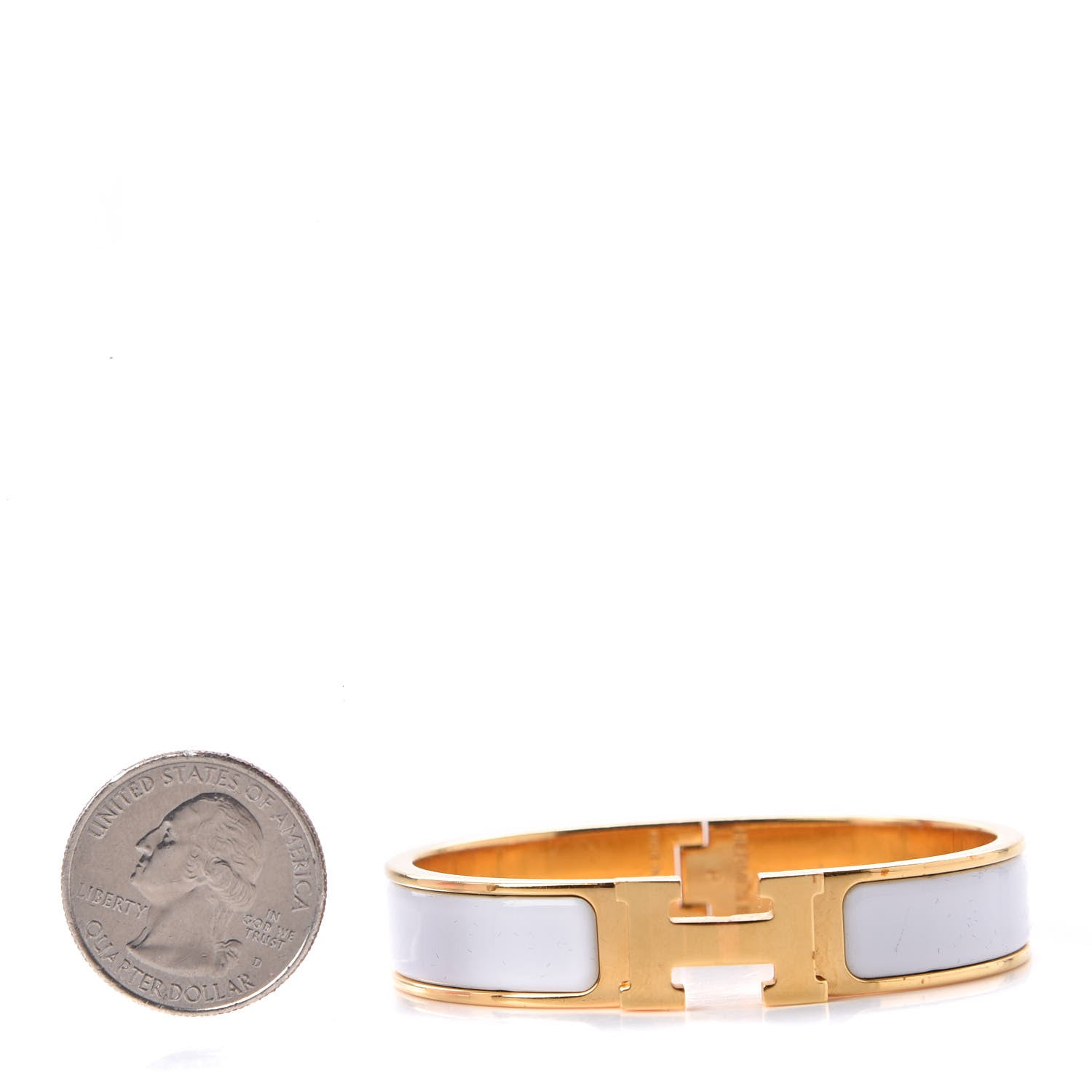 Hermes Enamel Narrow Clic Clac H Bracelet White 3 of 8