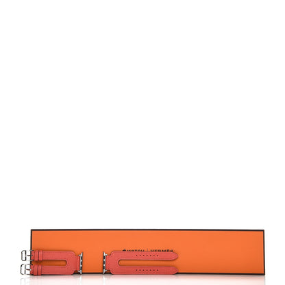Hermes Epsom 38mm Apple Watch Buckle Cuff Rose Jaipur 5 of 5