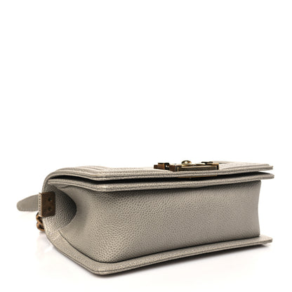 Chanel Caviar Quilted Small Boy Flap Light Grey 4 of 10