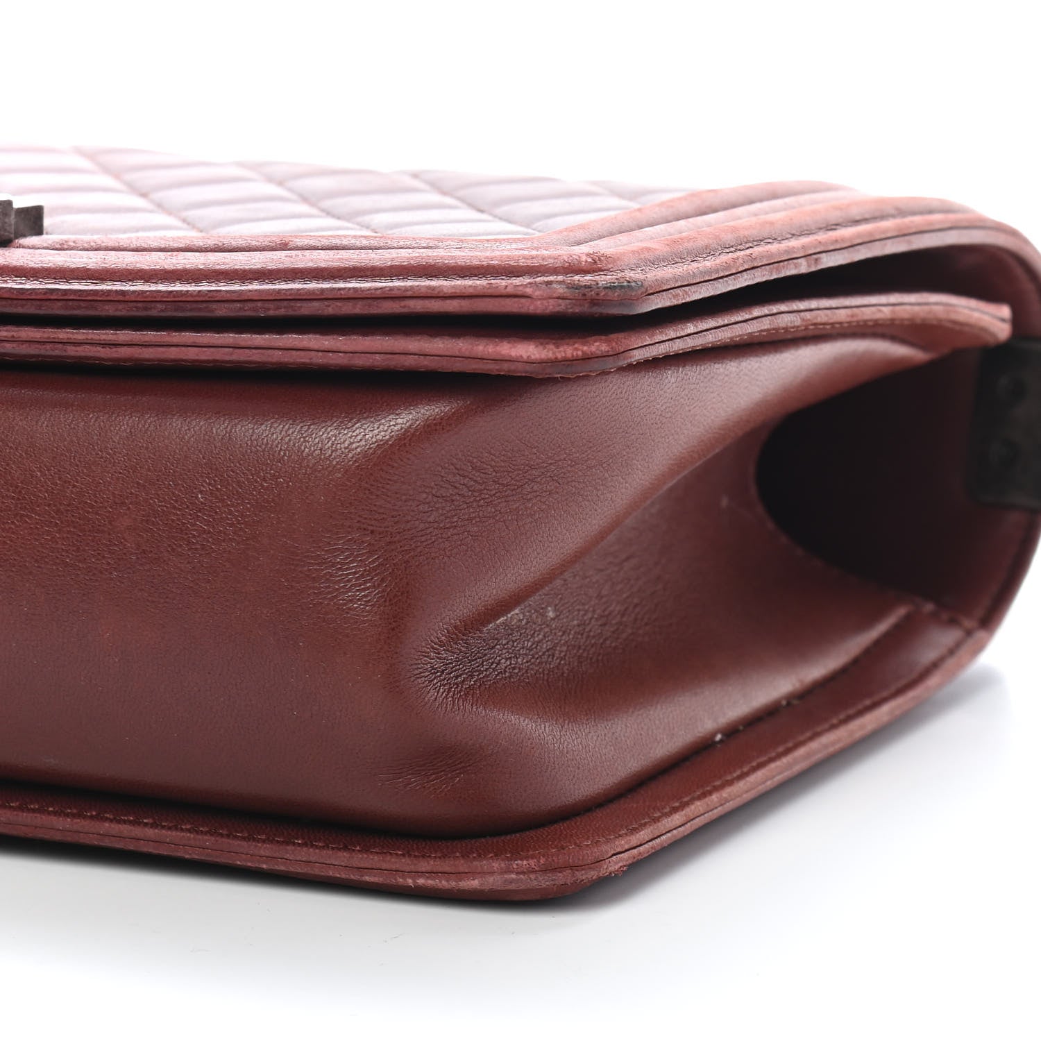 Chanel Lambskin Quilted Medium Boy Flap Burgundy 9 of 13