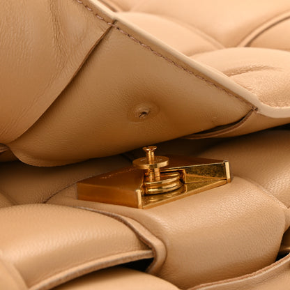 Bottega Veneta Lambskin Maxi Intreccio Padded Chain Cassette Crossbody Bag Almond 8 of 8