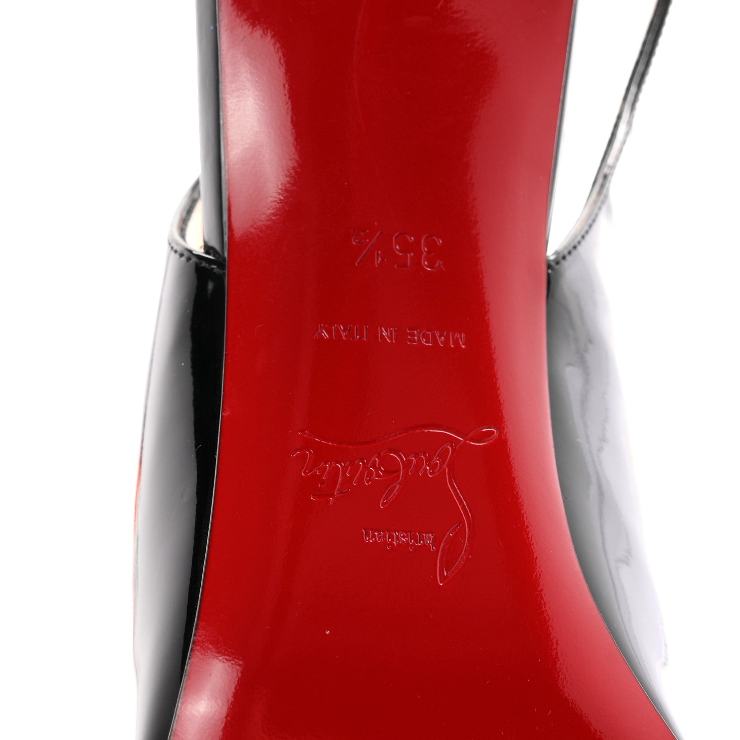 Christian Louboutin Patent Kate Sling 85 Pumps 35.5 Black 7 of 8