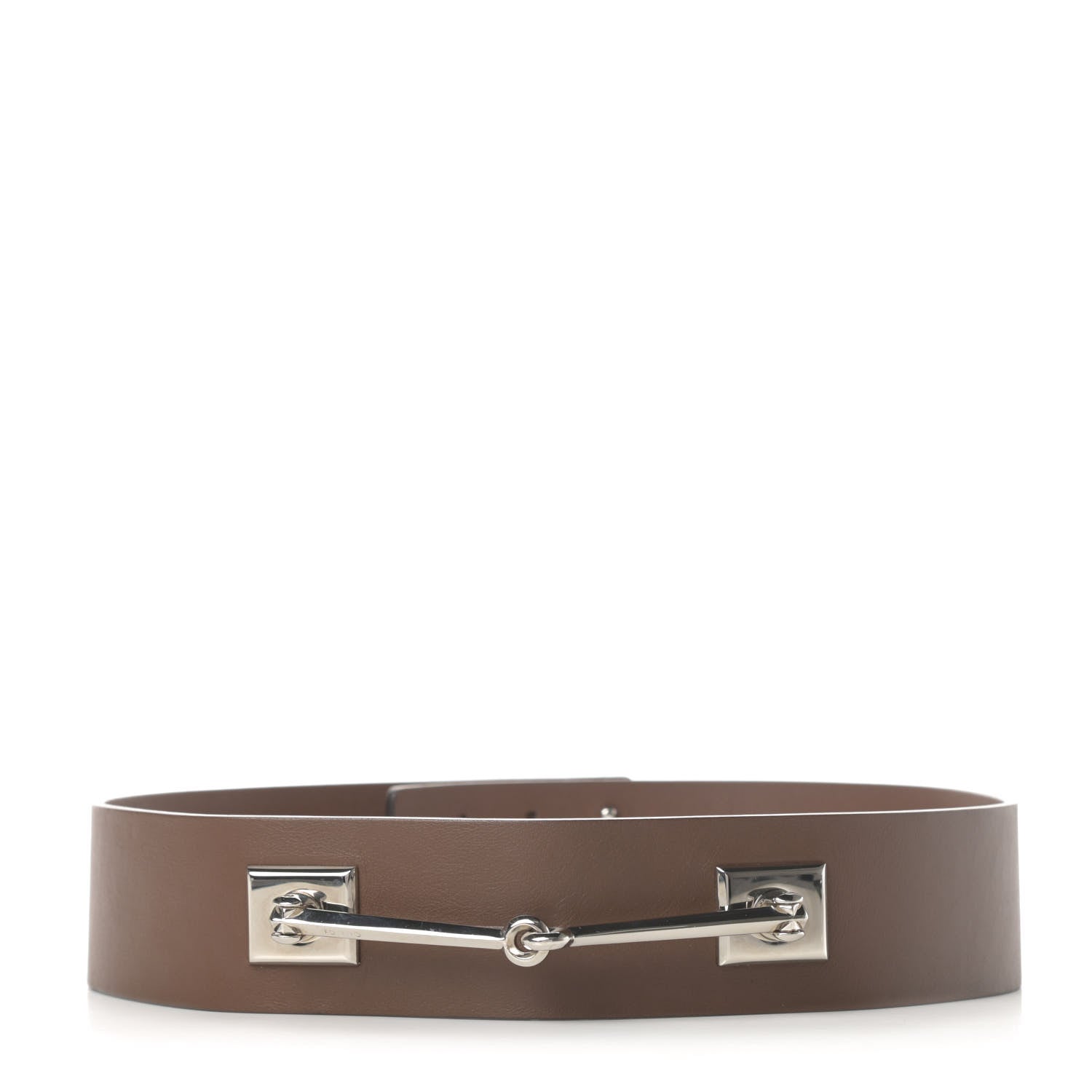 Gucci Calfskin Horsebit Wide Belt 80 32 Brown 1 of 5