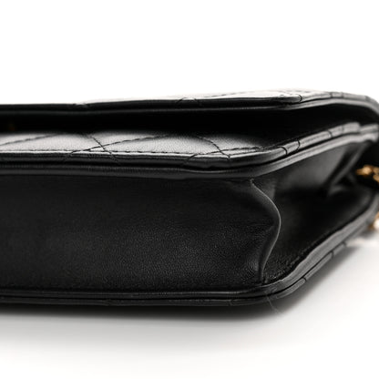 Chanel Lambskin Quilted Wallet On Chain WOC Black 11 of 15