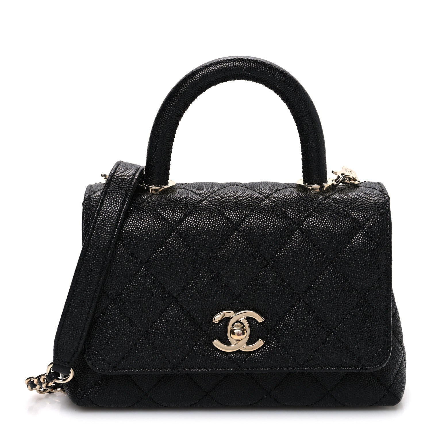 Chanel Caviar Quilted Extra Mini Coco Handle Flap Black 1 of 10