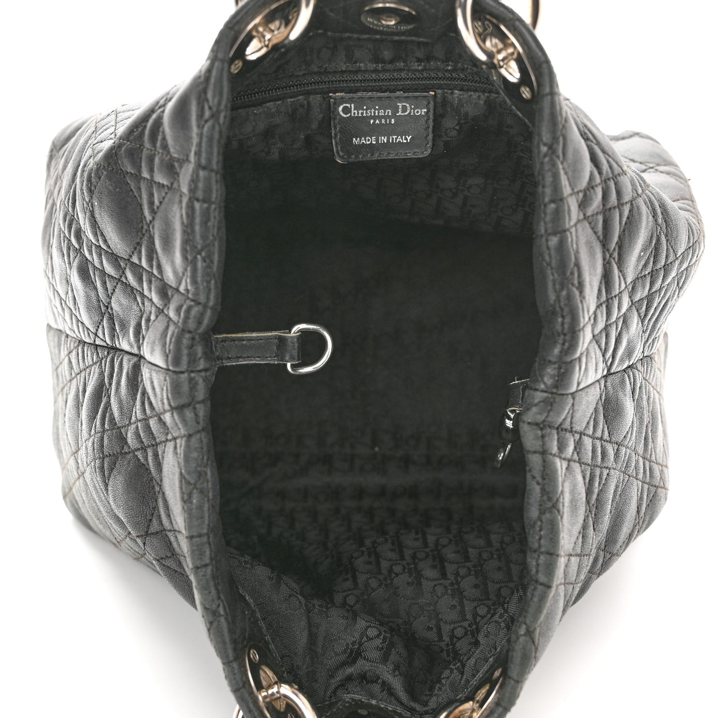 Lambskin Cannage Medium Soft Lady Dior Black