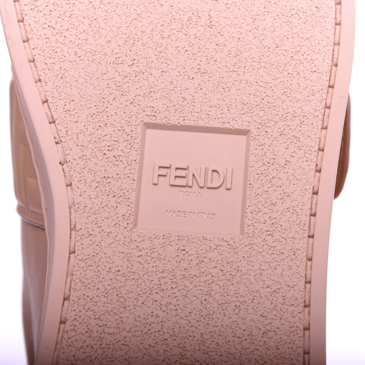 Fendi Vitello FF Embossed Womens Slip On Sneakers 41 Pink Burb 9 of 10