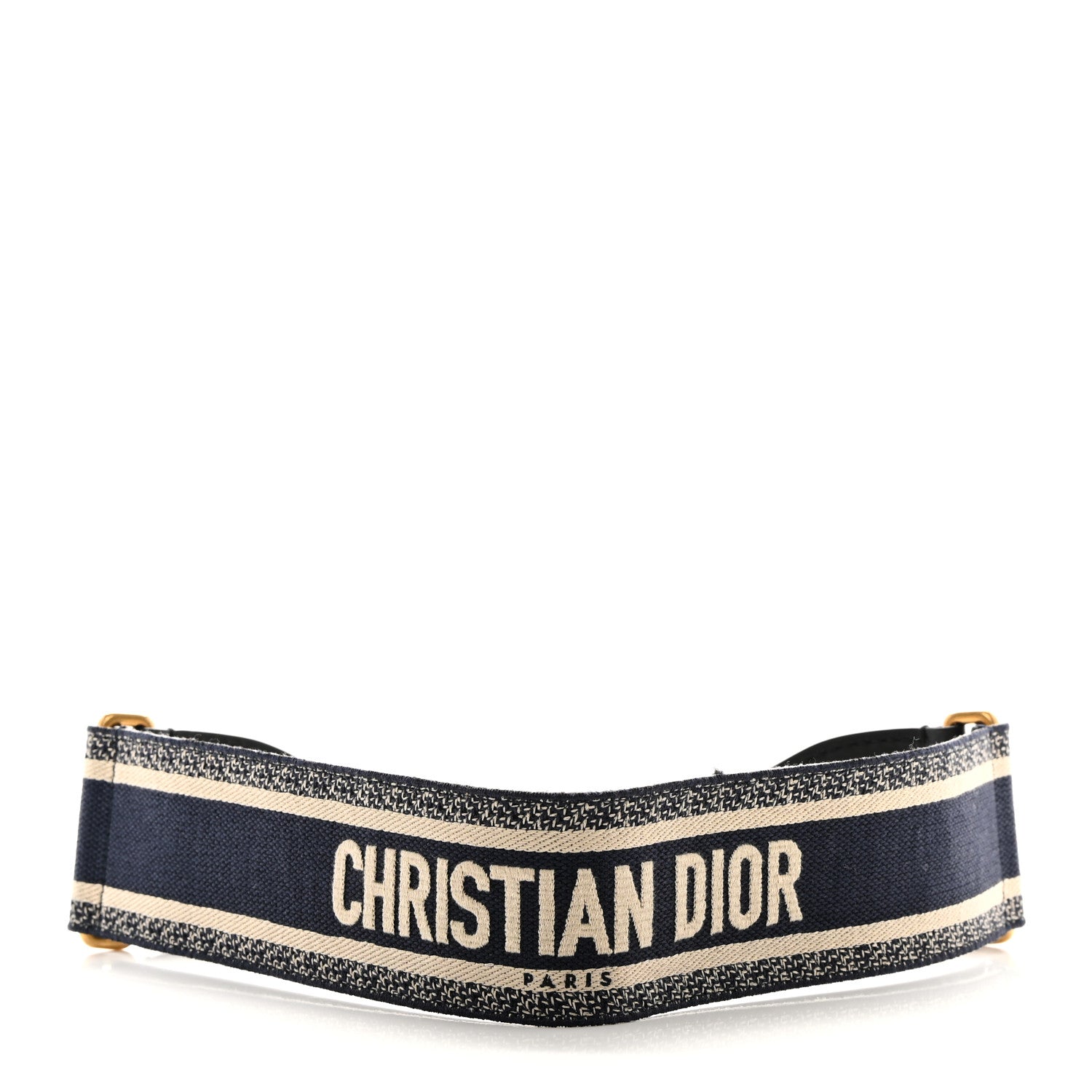 Christian Dior Canvas Embroidered Large Belt 75 30 Bleu 1 of 12