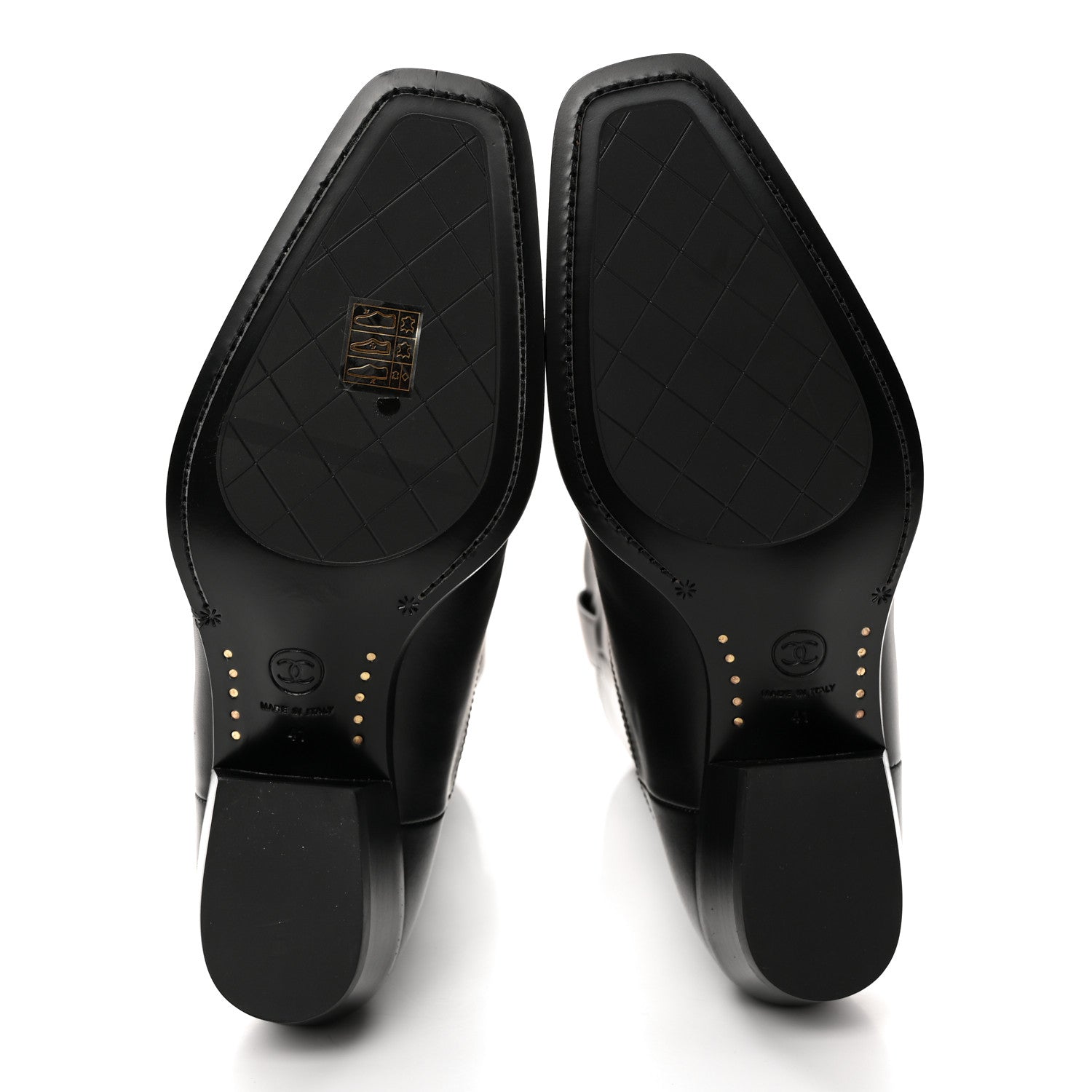 Chanel Calfskin CC High Boots 41 Black 5 of 8