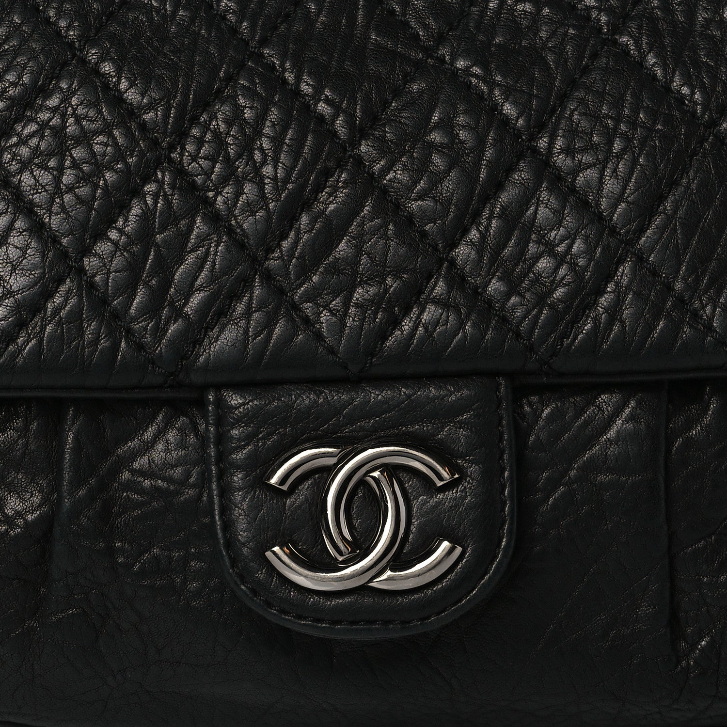 Chanel Distressed Lambskin Lady Braid Flap Black 7 of 9