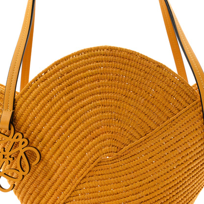Loewe Calfskin Raffia Paulas Ibiza Petal Basket Tote Bag Ochre 8 of 10