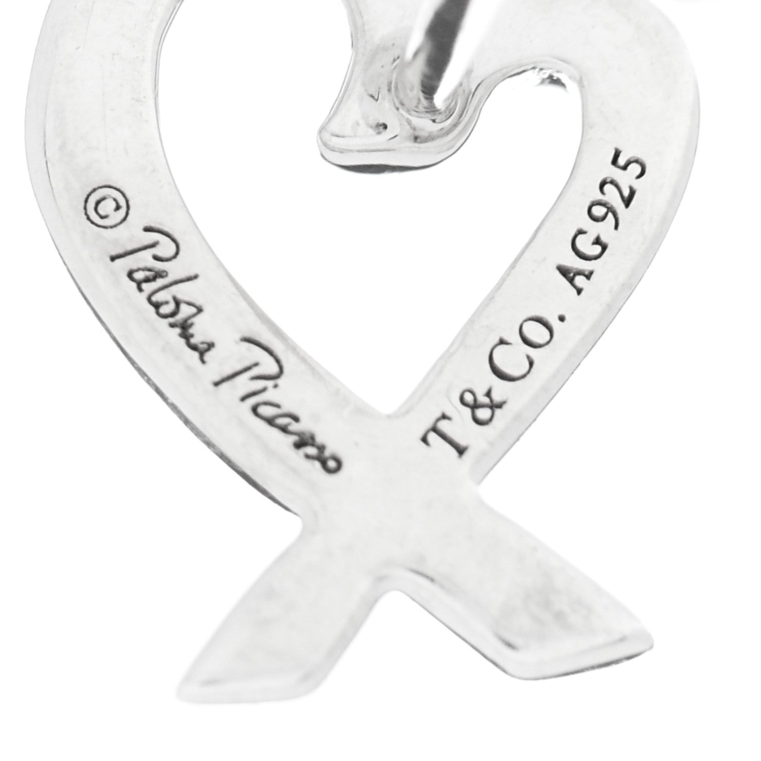 Tiffany Sterling Silver Mini Paloma Picasso Loving Heart Earrings 4 of 5