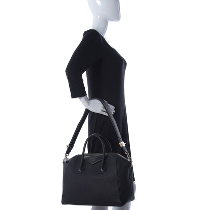 Givenchy Goatskin Embossed Small Antigona Black 2 of 9