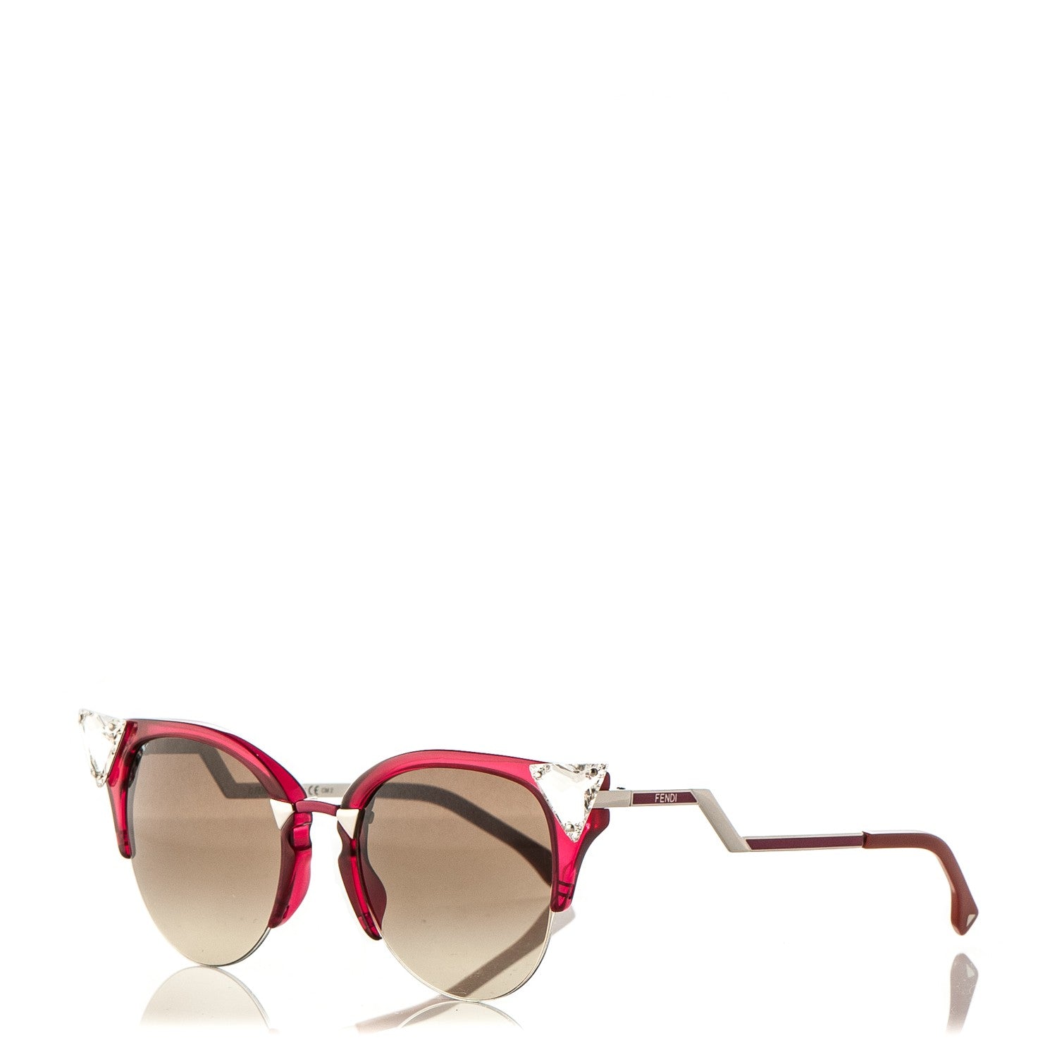 Fendi Iridia Sunglasses FF 0041/S Cherry Palladium 1 of 7