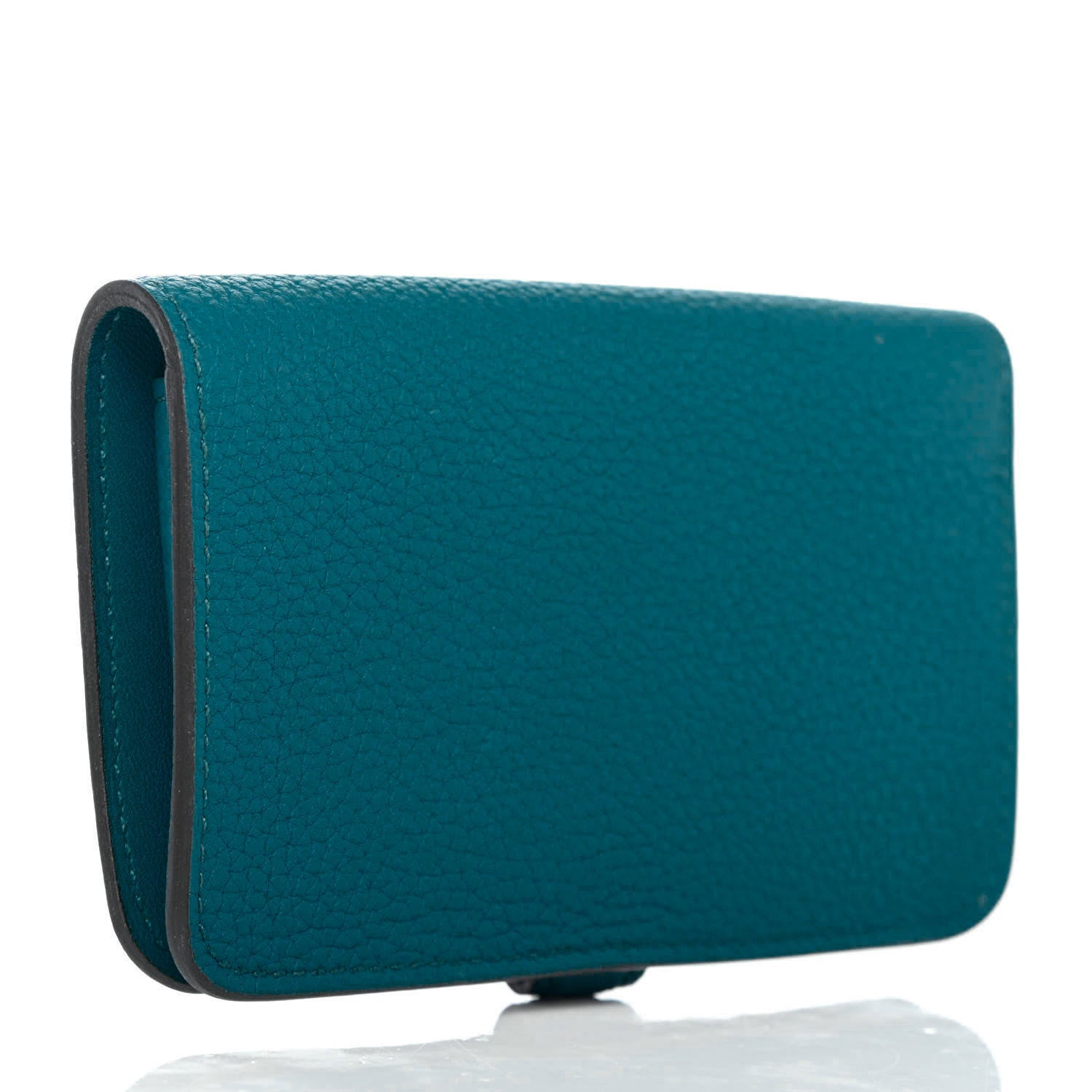 Hermes Togo Dogon Card Case Key Holder Cobalt 2 of 4