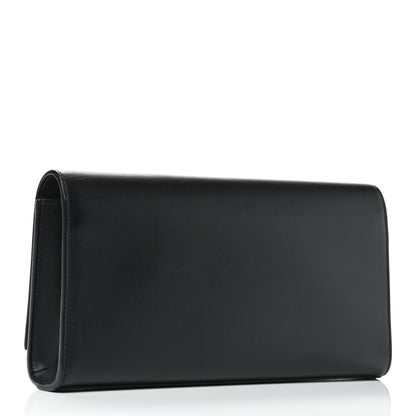 Saint Laurent Calfskin Classic Monogram Tassel Clutch Black 2 of 4