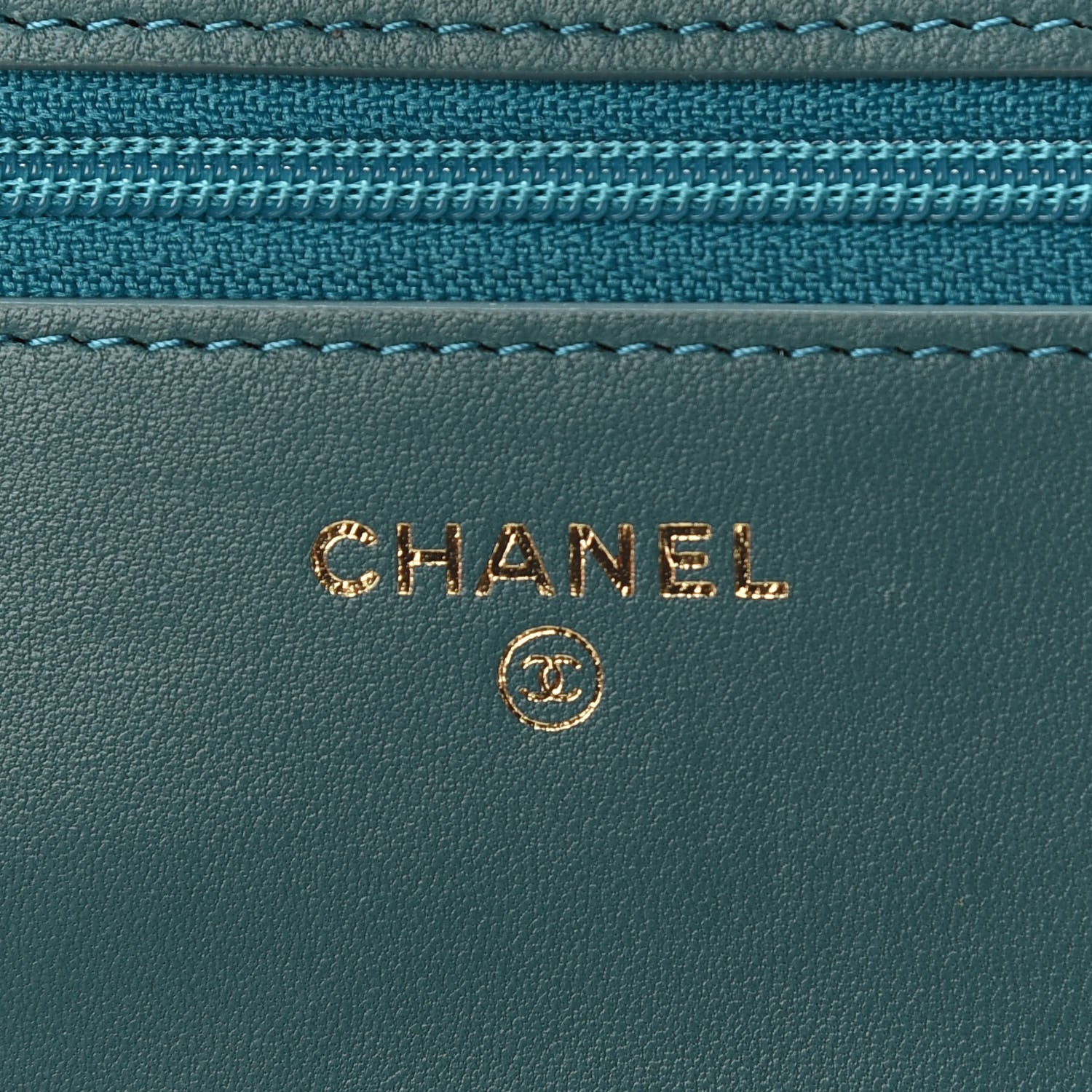 Chanel Lizard Reissue Wallet on Chain WOC Green 6 of 10