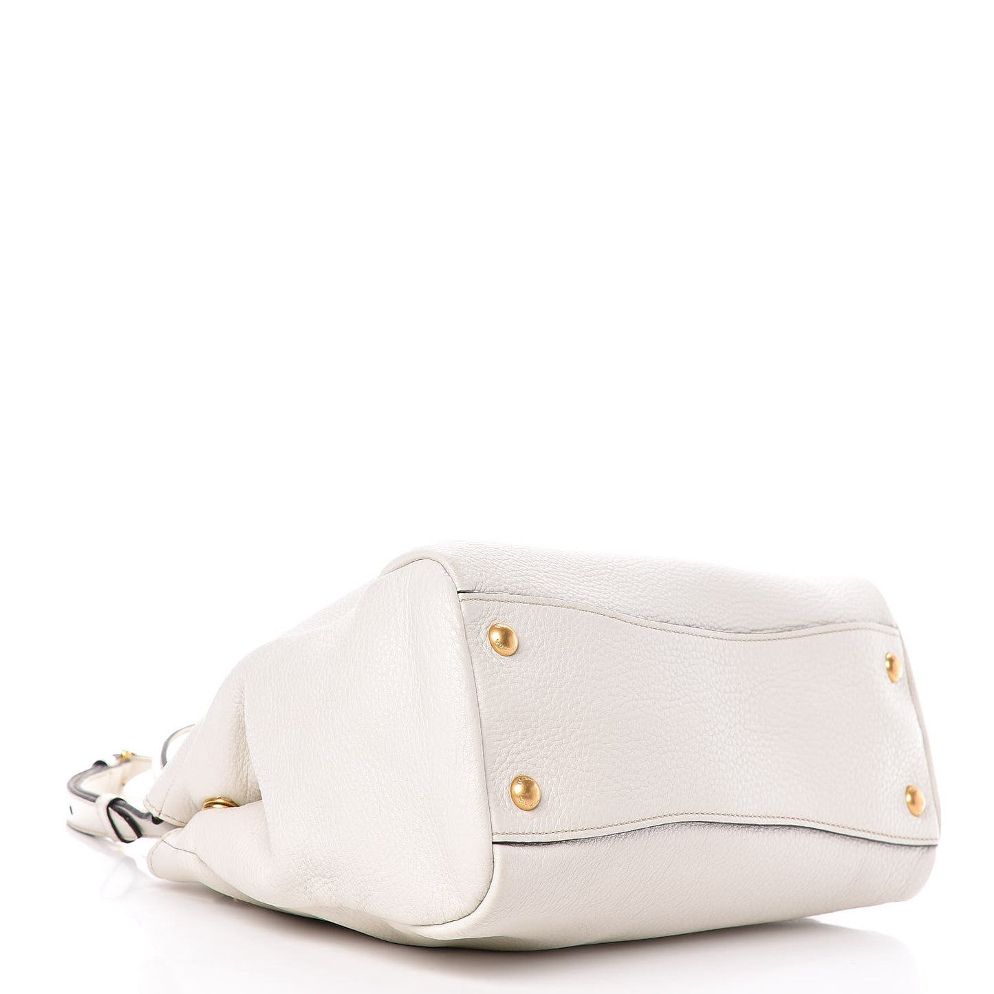 Vitello Daino Shopping Tote White