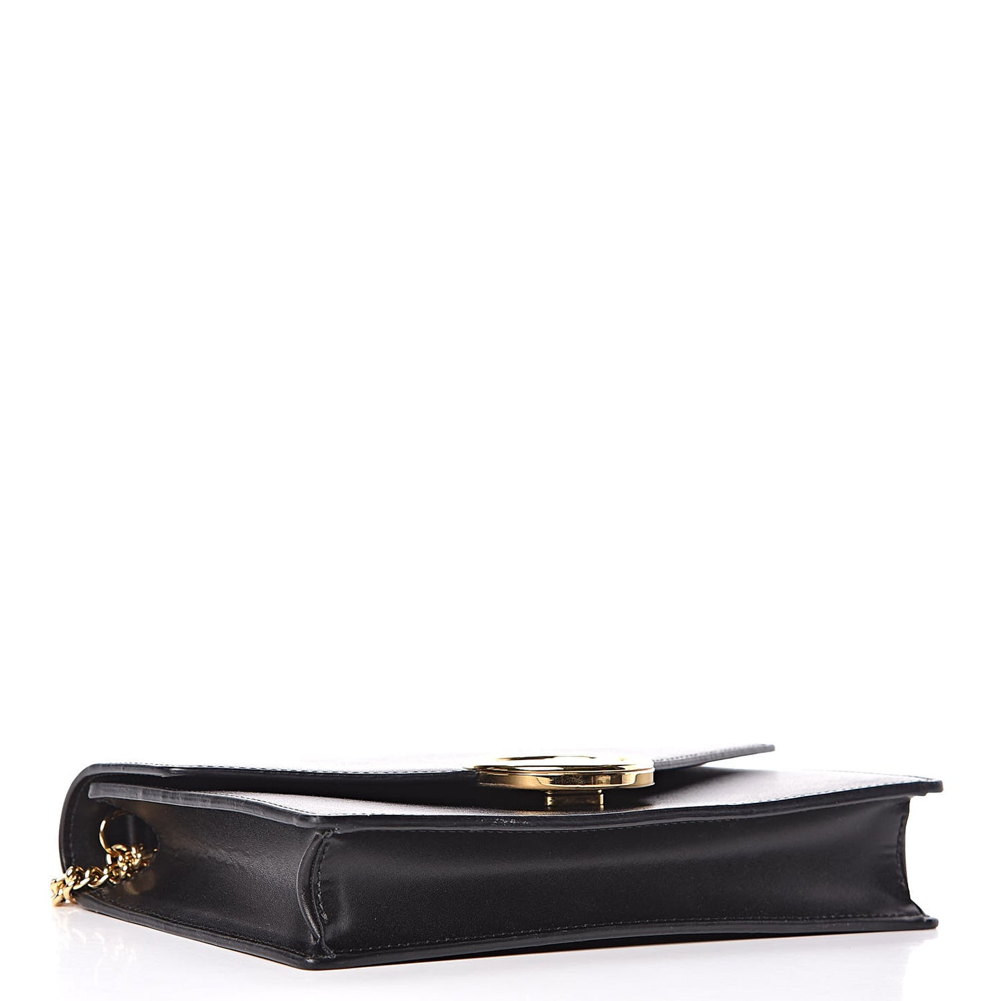 Vitello Liberty Lucido F is Fendi Medium Envelope Wallet on Chain Black